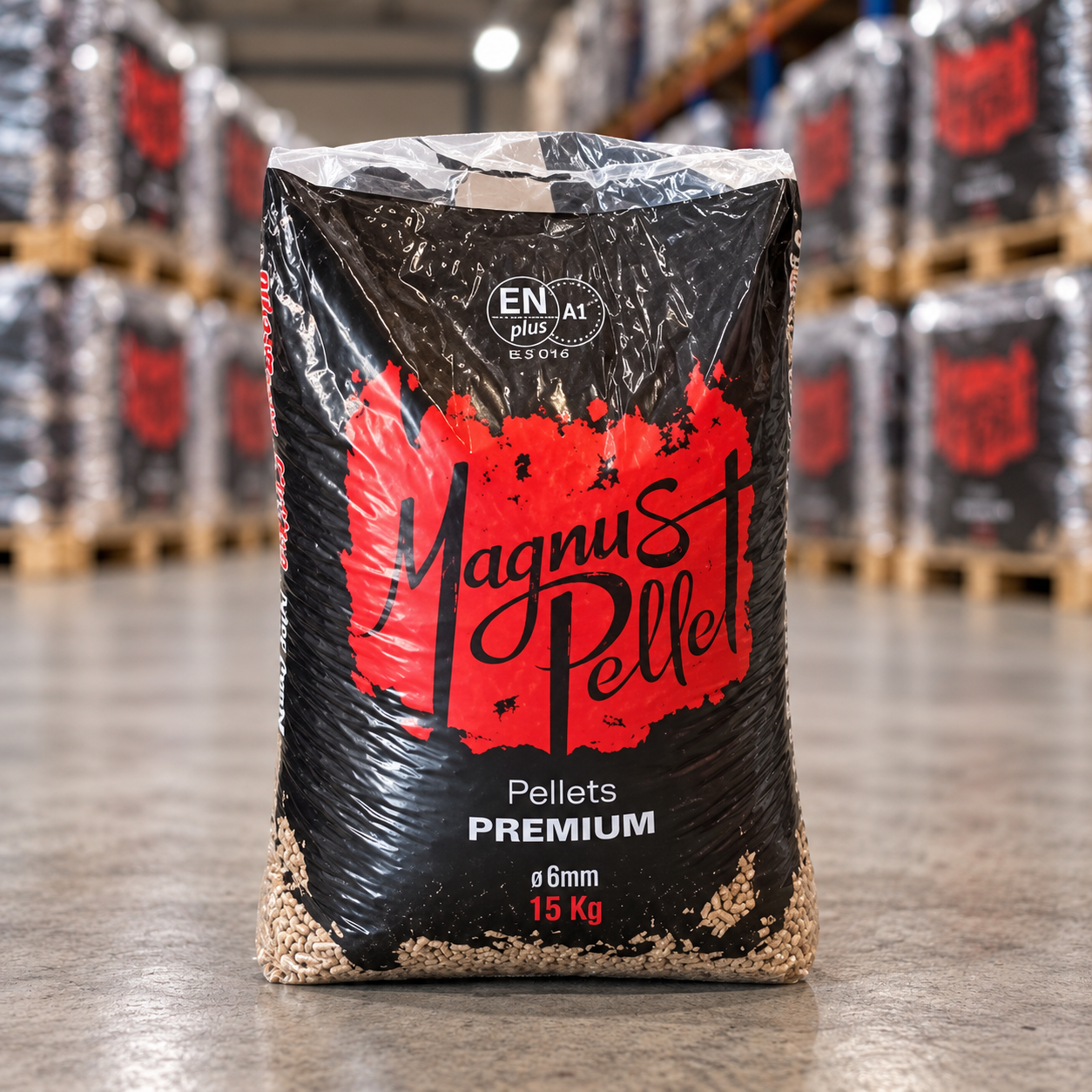 Magnus Pellet – Palet de 70 Sacos de Pellets de Madera para Calefacción de Alta Eficiencia