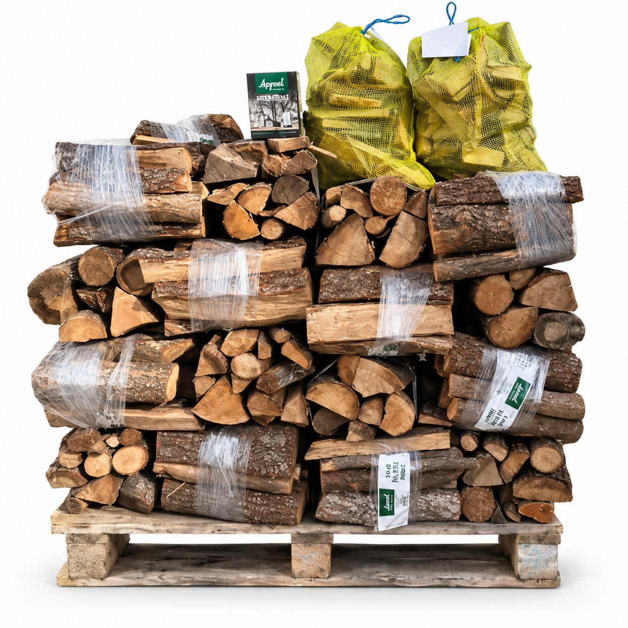 Leña de Roble Macizo – Palet de 340 kg | Alto Poder Calórico para Chimeneas y Estufas